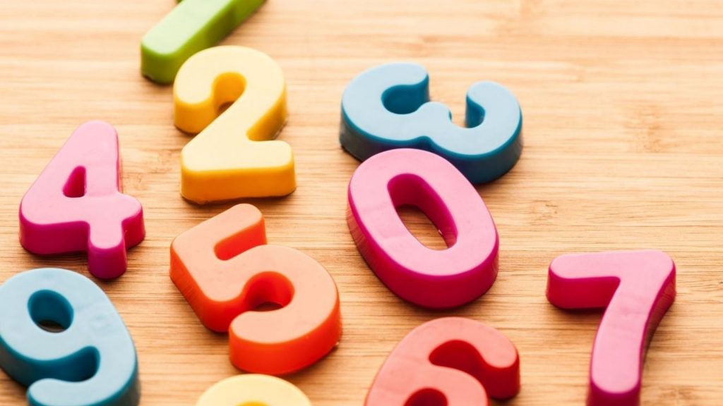 Colored lego numbers