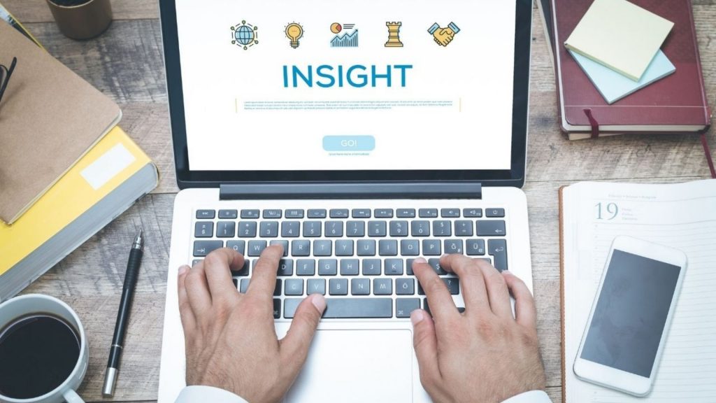 Insight page on laptop