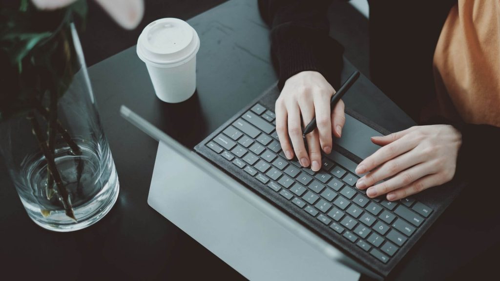 laptop on desk